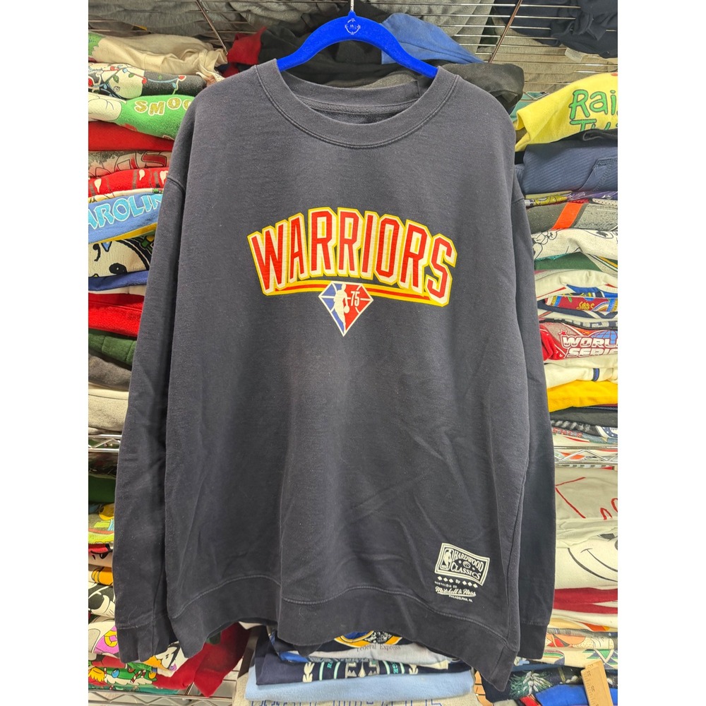 Mitchell & Ness Golden State Warriors NBA 75th Anniversary Sweatshirt Navy XXL